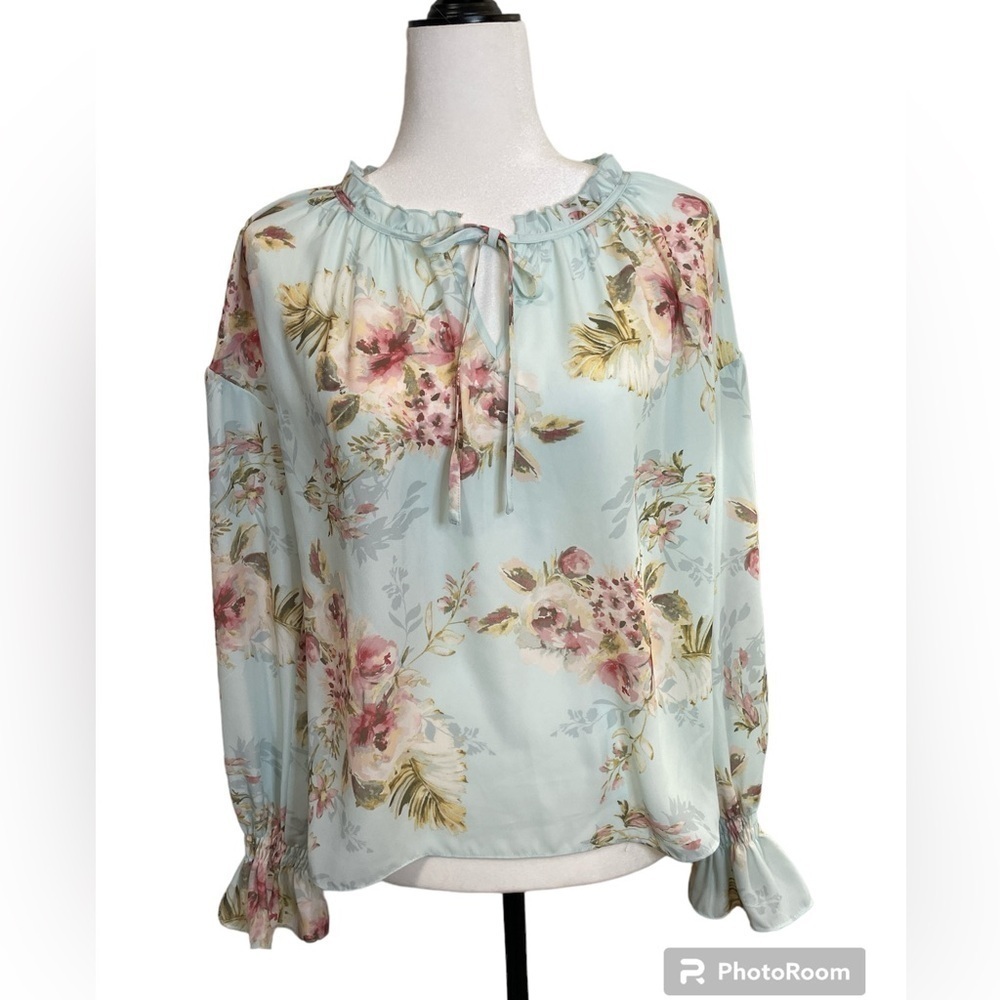 EC Kut from the Kloth Long Sleeve Floral Blouse - Size Small